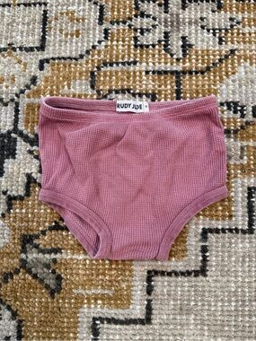 Rudy Jude Dusty Rose Ribbed High-Waist Kids Bottoms